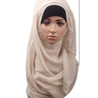 TF Muslim pure color Hijab Fashion giant changed cover headscarves(Beige) - intl  