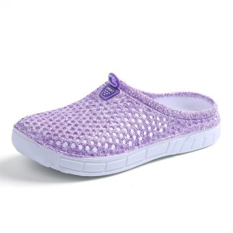 TF Women's Fashion Cool Slippers, Hollow Outdoor Sandals, Breathable Casual Shoes (Purple) - intl  