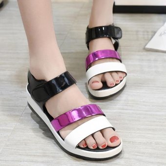 The Summer New Fashion Style Women's Flat Sandals (purple) - intl  