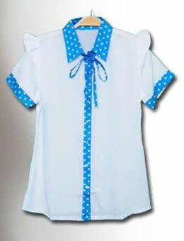 TOKOKU Shirt Short Sleeves Allie (Biru)  