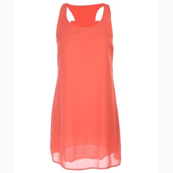 Toprank Back Bow Mini Dress (Orange) - intl  