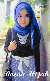 Trend Baju - Maxi Denim Motif Polkadot Uk L - Biru  