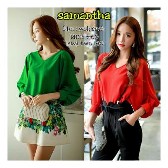 trendshopee Atasan Wanita Samantha blouse [red]  