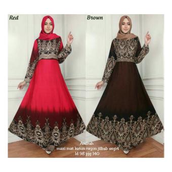 trendshopee Gamis Wanita Muslimah Amirah [BROWN]  