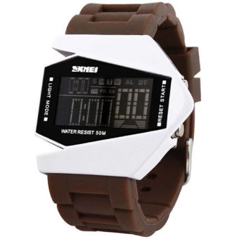 Twinklenorth Men's Brown Silicone Strap Watch K987Q-17  