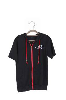 Ufosuit Anime Naruto Short Sleeve Hoody T-Shirt (Black)  