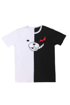 Ufosuit Bear Costume Short Sleeve T-shirt (Black White)  