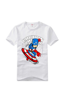 Ufosuit Captain America Short Sleeve T-Shirt White  