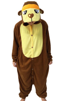 ufosuit Kigurumi Gorilla Brown Onesie Animal jumpsuit For Halloween –brown  