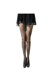 UJS Fashionable Black Fishnet Pattern Stockings Pantyhose Tights Leggings Cobweb  