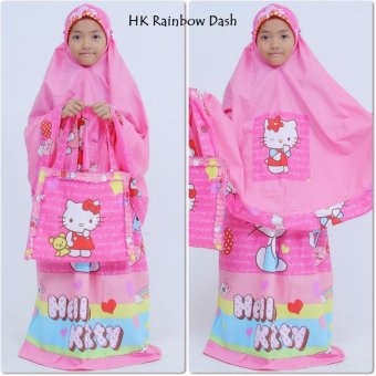 Uk. Xxl Mukena Anak Hello Kitty Rainbow Dash  