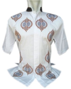 Ukhuwah Baju Koko Bordir Casual 2016 KBU036 - Putih  