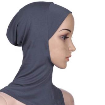 Under Scarf Hat Muslim woman Hijab Islamic Head Wear Neck Cover Dark grey - intl  