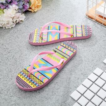 Unisex Flip-flops Slippers Fashion Antiskid Cool Slippers (Pink) - intl  