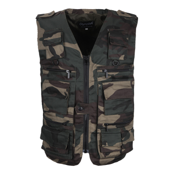 Valianto Men's Multi-Pockets Travel Hunting Fishing Vest US XL/Asia 4XL Camouflage  