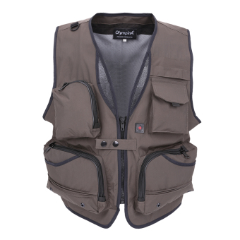 Valianto Men's Quick Dry Mesh Fishing Vest with Back Pocket US L/Asia 3XL Green  