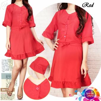 Vanz Collection - Dress Merry - Merah  