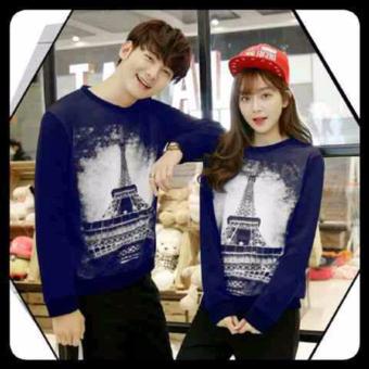 Vanz Collection - Sweater Couple Paris - Biru Navy  