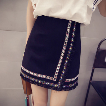 VICI korean new pencil skirt of tall waist a word skirts embroidered skirt - Intl  