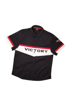 Victory Mens Brand Short Sleeve Shirt - Hitam  