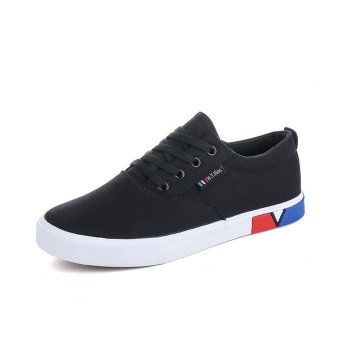 Victory New Man fashion Canvas shoe Low shoes Fashion casual shoes Gym shoes(Black) - intl  