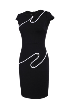 Vintage Bodycon Dress (Black)  