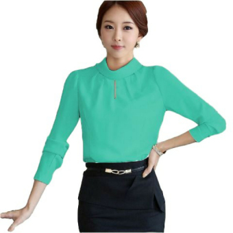 Vrichel Collection - blouse wanita long sleeves (tosca)  