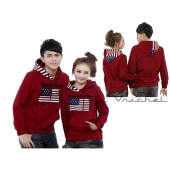 Vrichel Collection Sweater Couple Bendera (Maroon)  