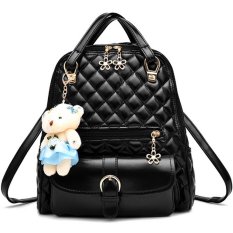 Wanita 3-in-1 PU kulit kasual kolam perjalanan tas Tablet tas ransel tas