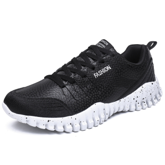 WETIKE Men's Sneakers Microfiber Breathable Shoes(Black)  