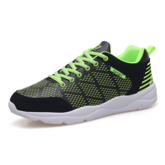 WETIKE Men's Sneakers Microfiber Lightweight Shoes(Green)  