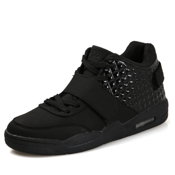 WETIKE Men's Youth Sneakers Microfiber Sports Shoes(Black)  