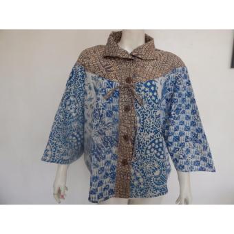 Whiens Blouse Kelelawar Batik Kombinasi 73  