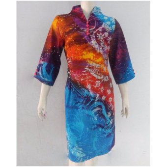 Whiens Dress Batik Abstrak  