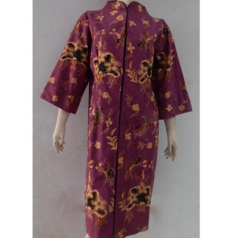 Whiens Dress Batik Lapisan Trikot Purple  