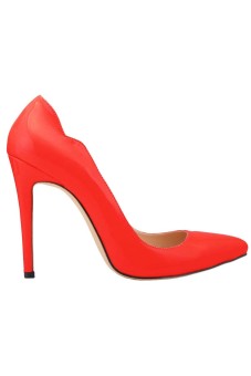 Win8Fong Women's High Heels Pointed Toe Pumps Stiletto Shoes Party Shoes Court Shoes(Red)  