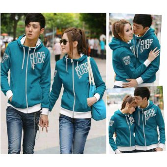 WinKin - Jaket Couple Qing - Turkis Putih  