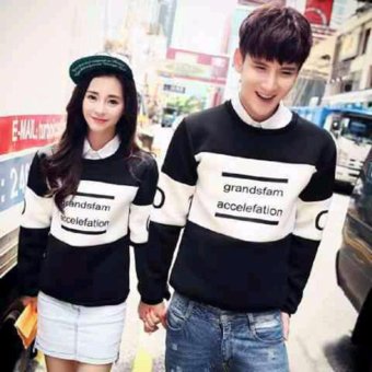 WinKin - Sweater Couple Grand - Hitam Putih  