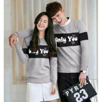 WinKin - Sweater Couple OY - Abu Hitam  