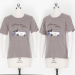 Woman Cotton Loose Cartoon Printing T-Shirt (Coffee)--TC  