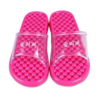 Women Bathroom Slipper Anti-skip Flip Flops Candy Color Shoes (Red) - intl  
