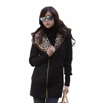 Women Coats Lady Winter Warm Hoodies Sweatshirt Slim Fit Long Outerwear?Black) - intl  