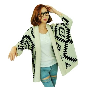 Women Girl Aztec Oversized Open Front Loose Sweater Cape Cardigan Coat Tops New  