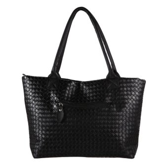 Women Handbag Braided Shoulder Bags Tote Purse PU Leather Hobo Bag- Intl  