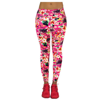 Women High Waist Fitness Sports Yoga Pants Floral Printed Elastic Stretch Running Gym Leggings Style 13 - intl  