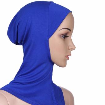 Women hijab Plain silk scarf Muslim hijab silk scarves blue - intl  