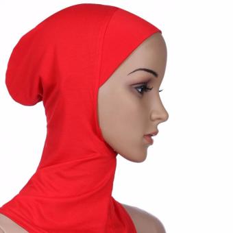 Women hijab Plain silk scarf Muslim hijab silk scarves red - intl  