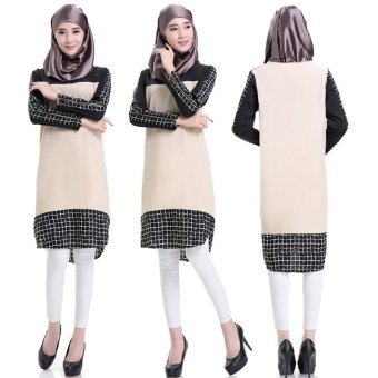 Women Kaftan Abaya Islamic Muslim Two ways stretch Dress  