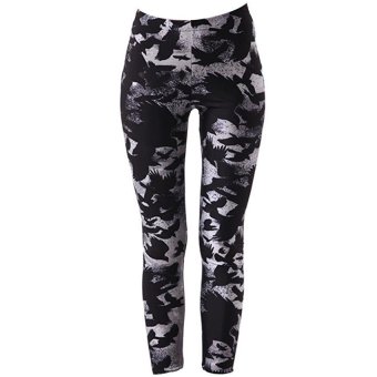 Women Lady Printed Leggings Skinny Pencil Pants Fashion Home Outdoor Sports Running Tights Casual Comfort Trousers Size XL  - intl  