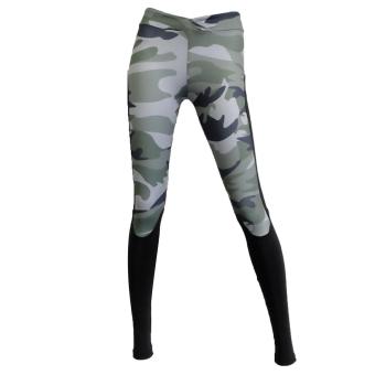 Women Lady Stretchy Camouflage Printed Colorful Graphic Fashion Running YOGA Leggings Pants Trousers Tights Comfort Fit Casual Skinny Basic Patchwork Size XL - intl  